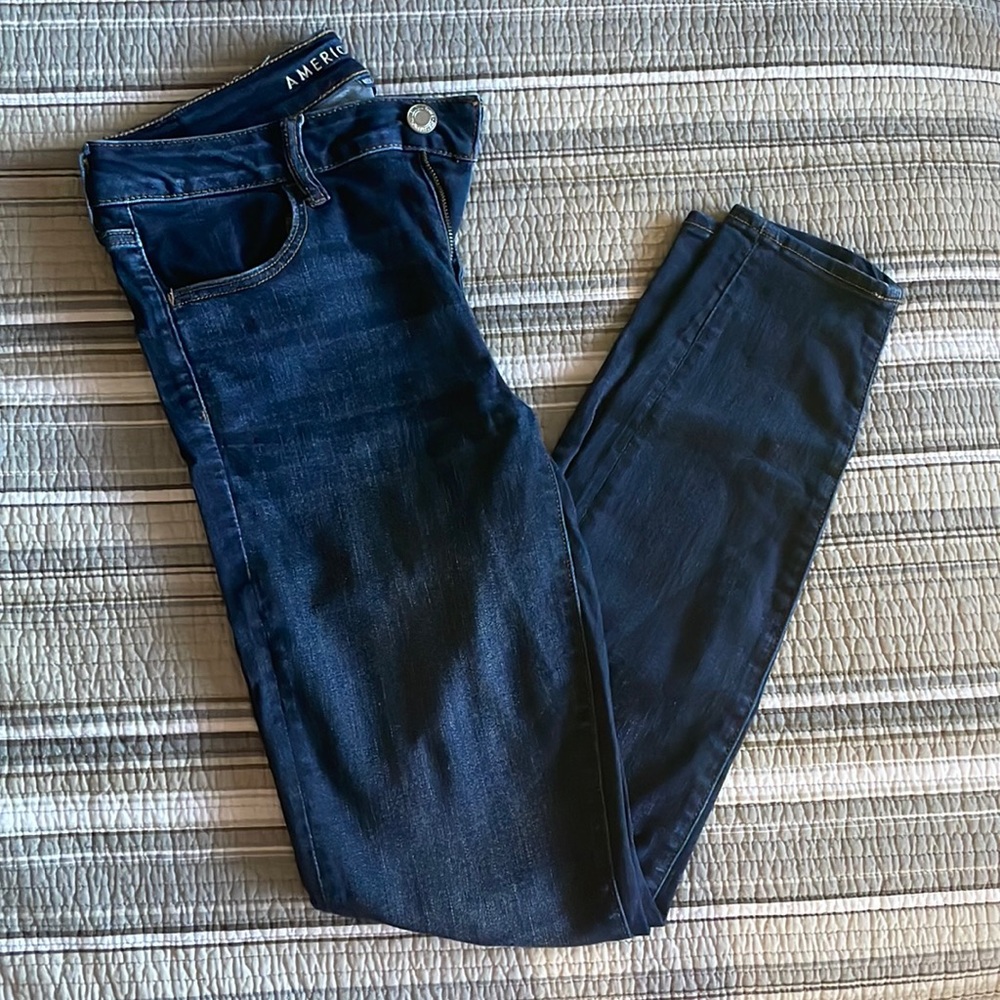 American Eagle Ne(x)t Level Stretch Jegging Jeans Size 10Long dark wash blue
